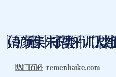 （清）颜元集·朱子语类评·训门人类组词是什么意思的图片